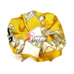 Elastic pentru par cu model color Cod ECD035HH Mustar cu model